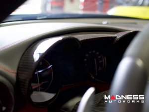 Alfa Romeo Giulia Instrument Cluster Cover - Carbon Fiber - Quadrifoglio Model